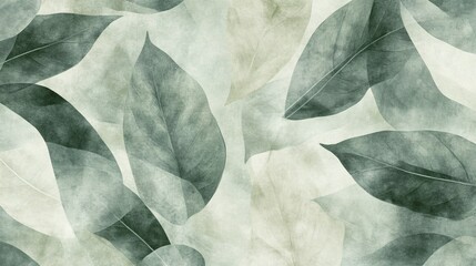 Abstract leaf pattern with a mix of light and dark green shades creating a natural wallpaper