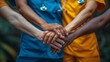© kodidesign - Healthcare Workers Holding Hands in Unity, Demonstrating Solidarity, Strength, and Compassion in the Medical Field