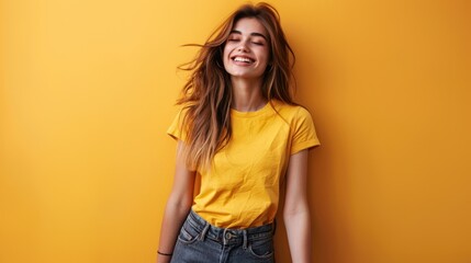 Wall Mural - The smiling young woman