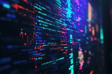 Highlighted Programming Code on Screen