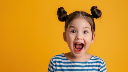 Wall Mural - The Excited Little Girl