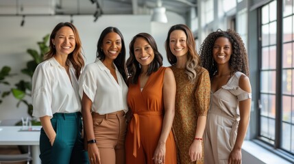 Wall Mural - The diverse team of women