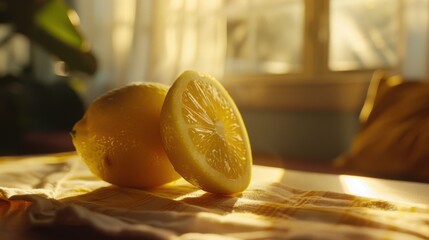 Sticker - lemon on the table