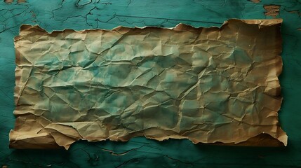 Aufkleber - old paper texture green background : Generative AI