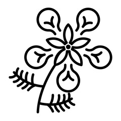 Poster - Poinciana icon designed in outline style 