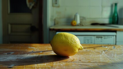 Sticker - lemon on the table