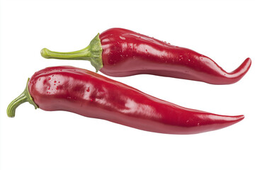 delicious red hot chili pepper on an isolated white background as a spice for spicy food