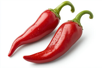 delicious red hot chili pepper on an isolated white background as a spice for spicy food