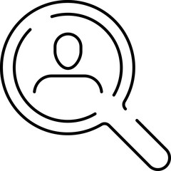 Magnifying glass icon. Linear style.