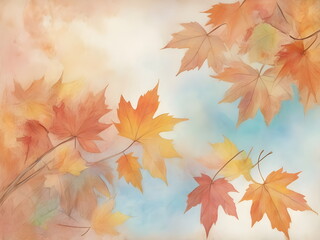 Wall Mural - autumn leaves background