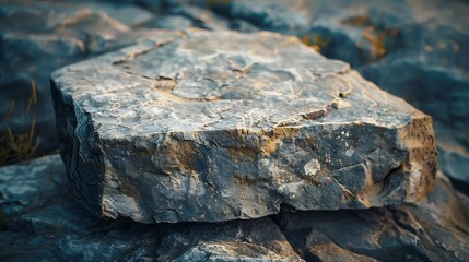 Poster - natural stones for podium background : Generative AI