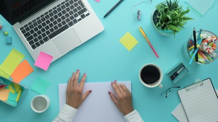 Wall Mural - The organized office desk