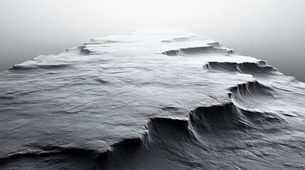 Canvas Print - A long, narrow body of water with a rocky shoreline