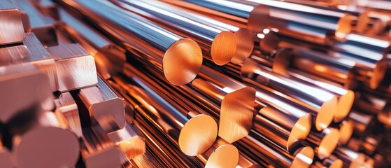 Metals like copper, aluminum, and steel 