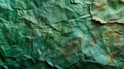 Aufkleber - old paper texture green background : Generative AI