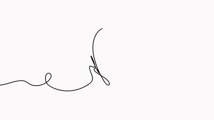 Wall Mural - butterfly continuous line art drawing animated video.