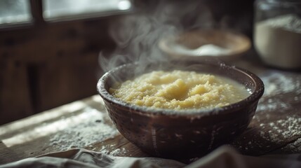 Canvas Print - Semolina porridge