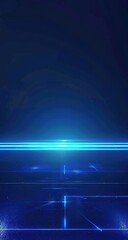 Wall Mural - blue neon lines glow