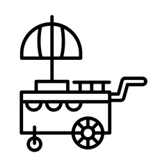 Canvas Print - Street Food line icon