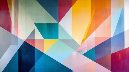 Wall Mural - Abstract Geometric Artwork with Vibrant Colors