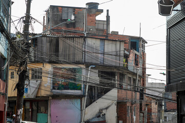 Wall Mural - View of buildings  of Paraisopolis, the largest favela in São Paulo, Brazil