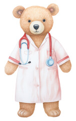 Wall Mural - PNG Bear mammal nurse white background.