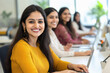 © Niks Ads - group of indian happy women at the top of her career in a great high tech office