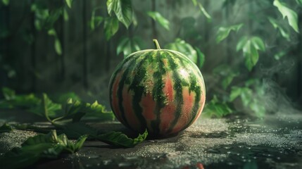 Canvas Print - watermelon on the table