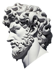 Canvas Print - PNG A Greek sculpture statue white art.