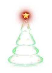 Sticker - PNG Christmas tree light night neon.