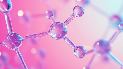 Wall Mural - an abstract 3d rendering of a molecular structure.