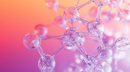 Wall Mural - a close up of a molecule model.