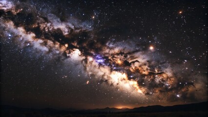 Wall Mural - purple nebula at night