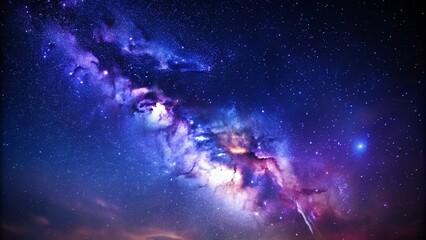 Wall Mural - purple nebula at night