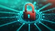 © Naphol - A secure padlock surrounded by digital elements, symbolizing cybersecurity and data protection in a modern technological landscape.