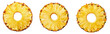 © Divid - pineapple slices png. set of pineapple slices png. slice of pineapple top view png. pineapple slice flat lay isolated. exotic fruit pineapple png