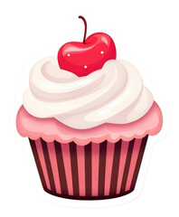 Sticker - PNG Cupcake dessert cream food.