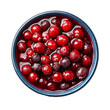 © fotogurmespb - Top view of a portion of cranberry sauce with whole berries and glossy texture isolated on transparent background