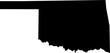 © Morgan Pressnell - State of Oklahoma Silhouette Outline Graphic Design with Transparent Background