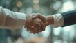 © Generative AI - Business men handshake and worker hands in office with agreement deal or partnership Greeting welcome and onboarding at corporate company with professional contract and thank you at la : Generative AI