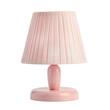 © JR-50 - A pink table lamp with a pleated shade, perfect for a bedside table or a child's room.