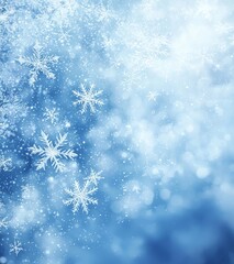 Sticker - Snowfall on winter season, Christmas ornamental texture, soft snow background