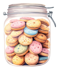 Canvas Print - PNG Cookie food jar white background.