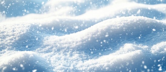 Leinwandbilder - Snow texture Background image featuring snow coverage. with copy space image. Place for adding text or design