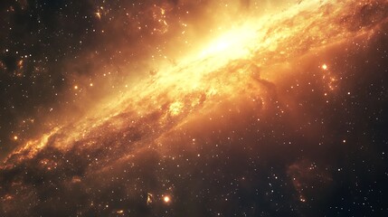Wall Mural - A vibrant, glowing nebula in the night sky, filled with stars and swirling gas.