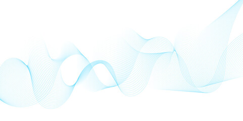 Leinwandbilder - Smooth wave abstract vector background layout design.background image with dynamic curves.Abstract blue futuristic blend waves lines technology background and sound wave lines on white background.	