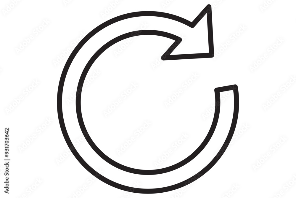 circle arrow icon set. circular arrow icon, refresh, reload arrow icon ...