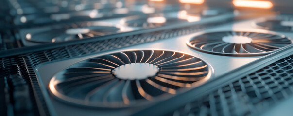close-up of advanced direct cooling system showcasing eco-friendly technology and sustainable compon