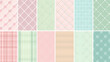 © ak159715 - Plaid pattern seamless ornate set pastel color vector image