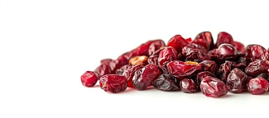 Aufkleber - Dried Cranberries Against a White Background. with copy space image. Place for adding text or design